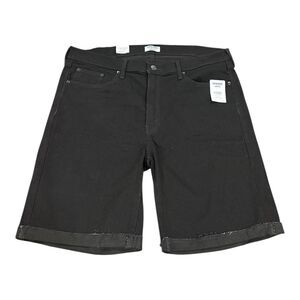 Denizen Levi's Mens Slim Stretch Shorts Black Jean Denim S 38 Cutoffs Cuffed NWT